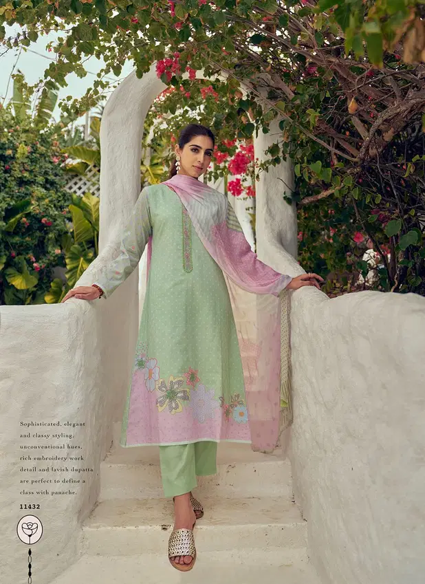 Sadhana Garden Of Eden Lawn Cotton Digital Printed Dress Material